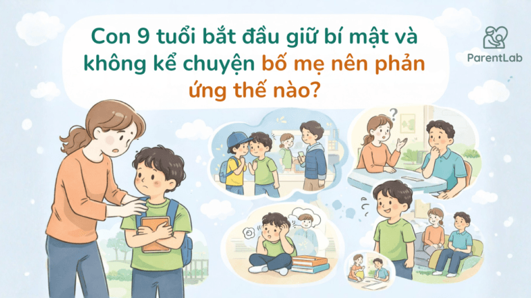 Con 9 tuổi bắt đầu giữ bí mật và không kể chuyện bố mẹ nên phản ứng thế nào?