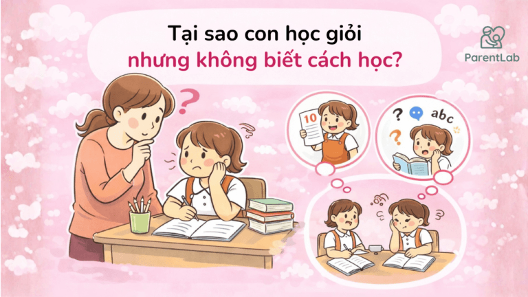 Tại sao con học giỏi nhưng không biết cách học?