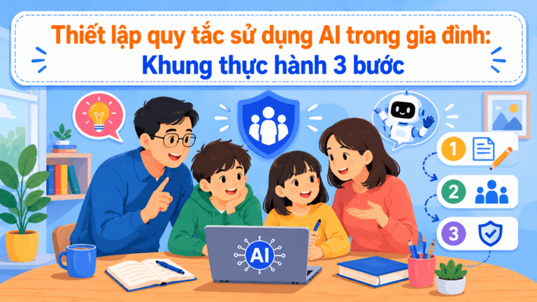 Thiết lập quy tắc sử dụng AI trong gia đình: Khung thực hành 3 bước