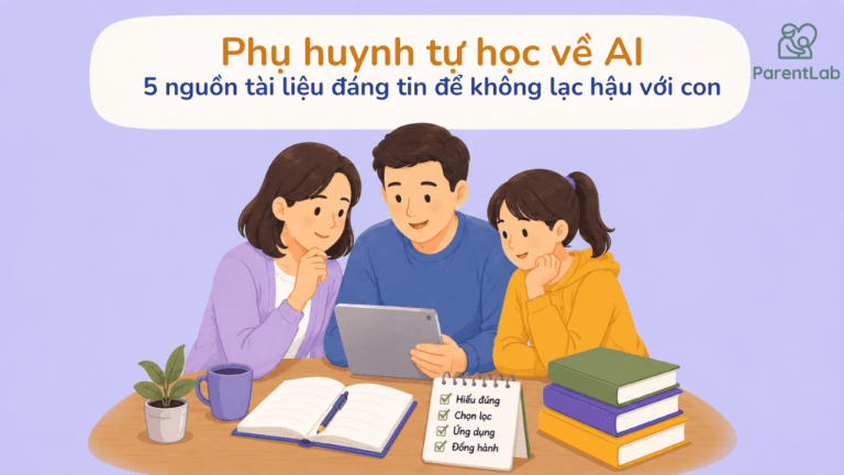 Phụ huynh tự học về AI: 5 nguồn tài liệu đáng tin để không lạc hậu với con