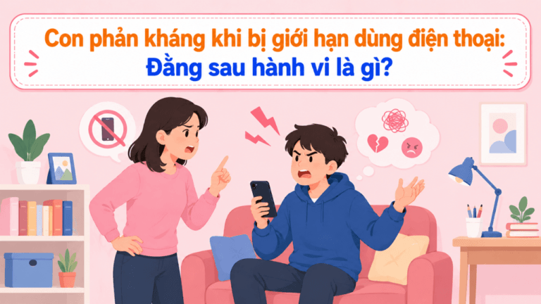Con phản kháng khi bị giới hạn dùng điện thoại: Đằng sau hành vi là gì?