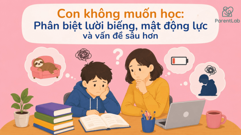 Con không muốn học: Phân biệt lười biếng, mất động lực và vấn đề sâu hơn