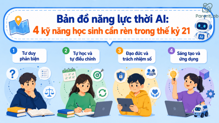 Bản đồ năng lực thời AI: 4 kỹ năng học sinh cần rèn trong thế kỷ 21